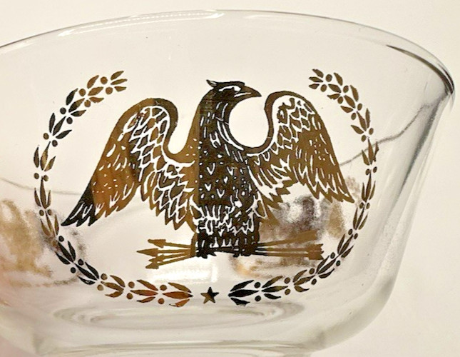 Vintage Candy Nut Relish Dishes Gold Gilt Americana Eagle Victory Wreath – Three