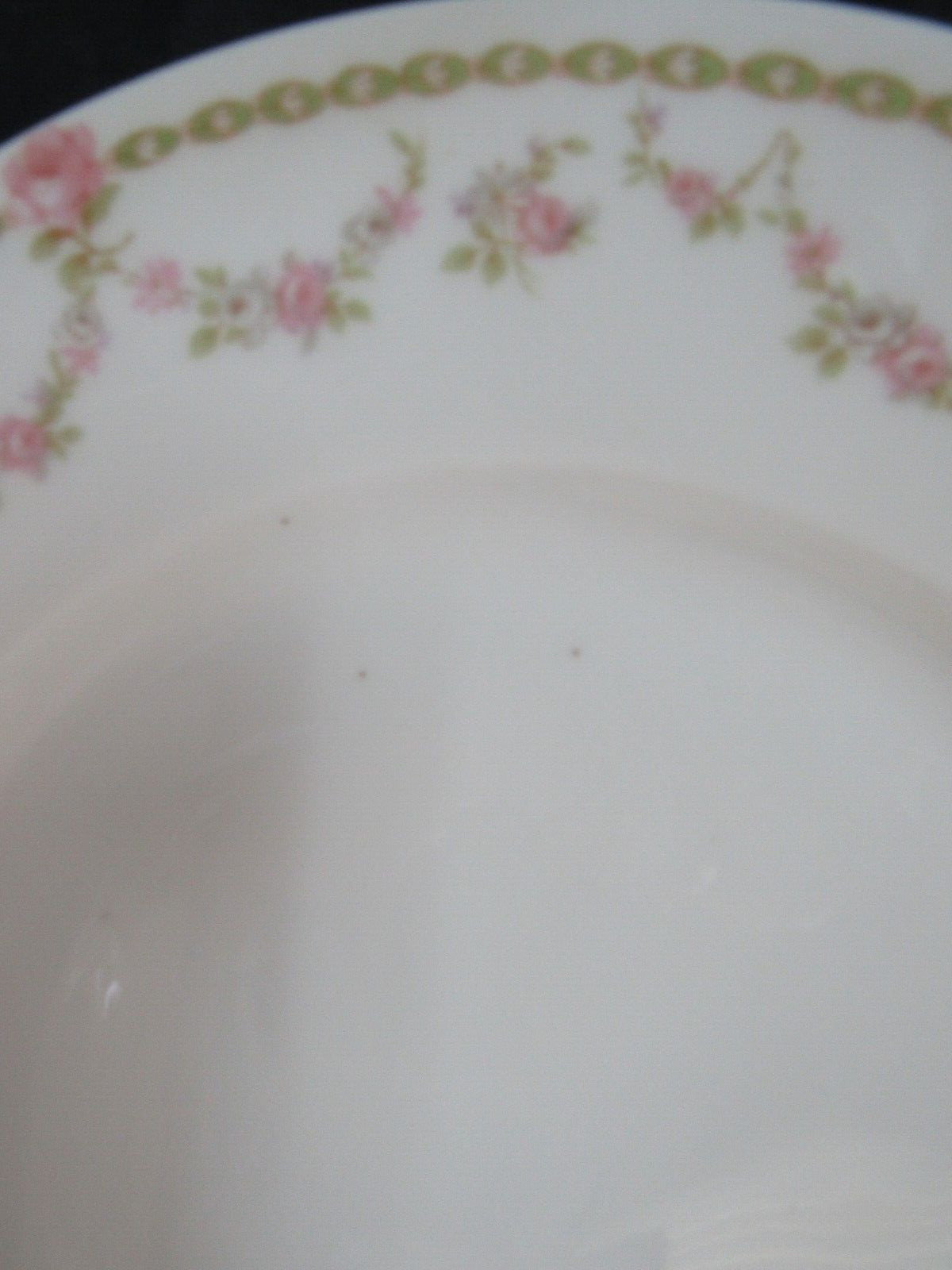 Vintage Theodore Haviland Limoges France Rose Garland Swag 9.5″- 3 Dinner Plates