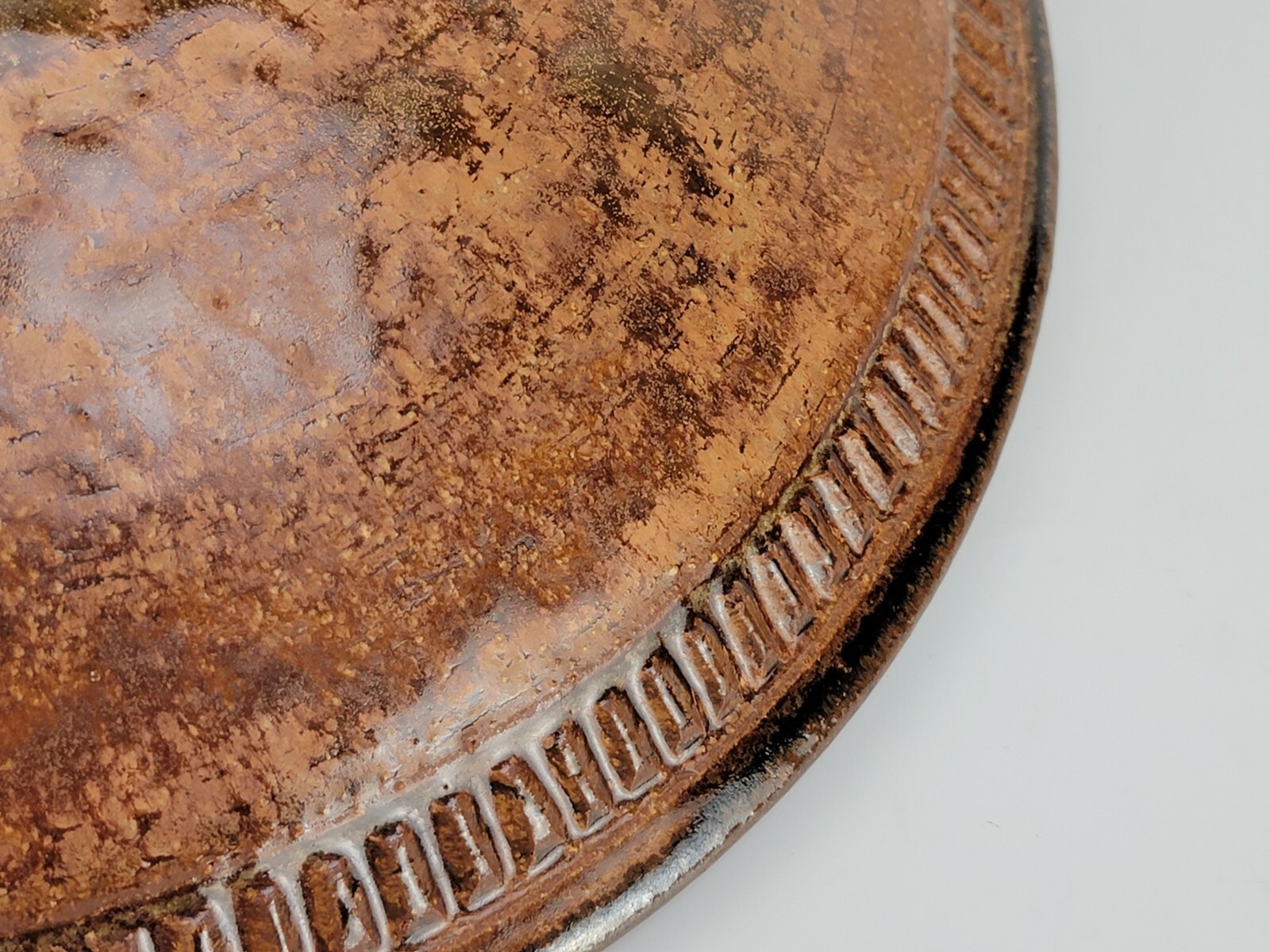 Studio Art Stoneware Bowl by H. Martin Handmade Centerpiece Bowl Signed 14″
