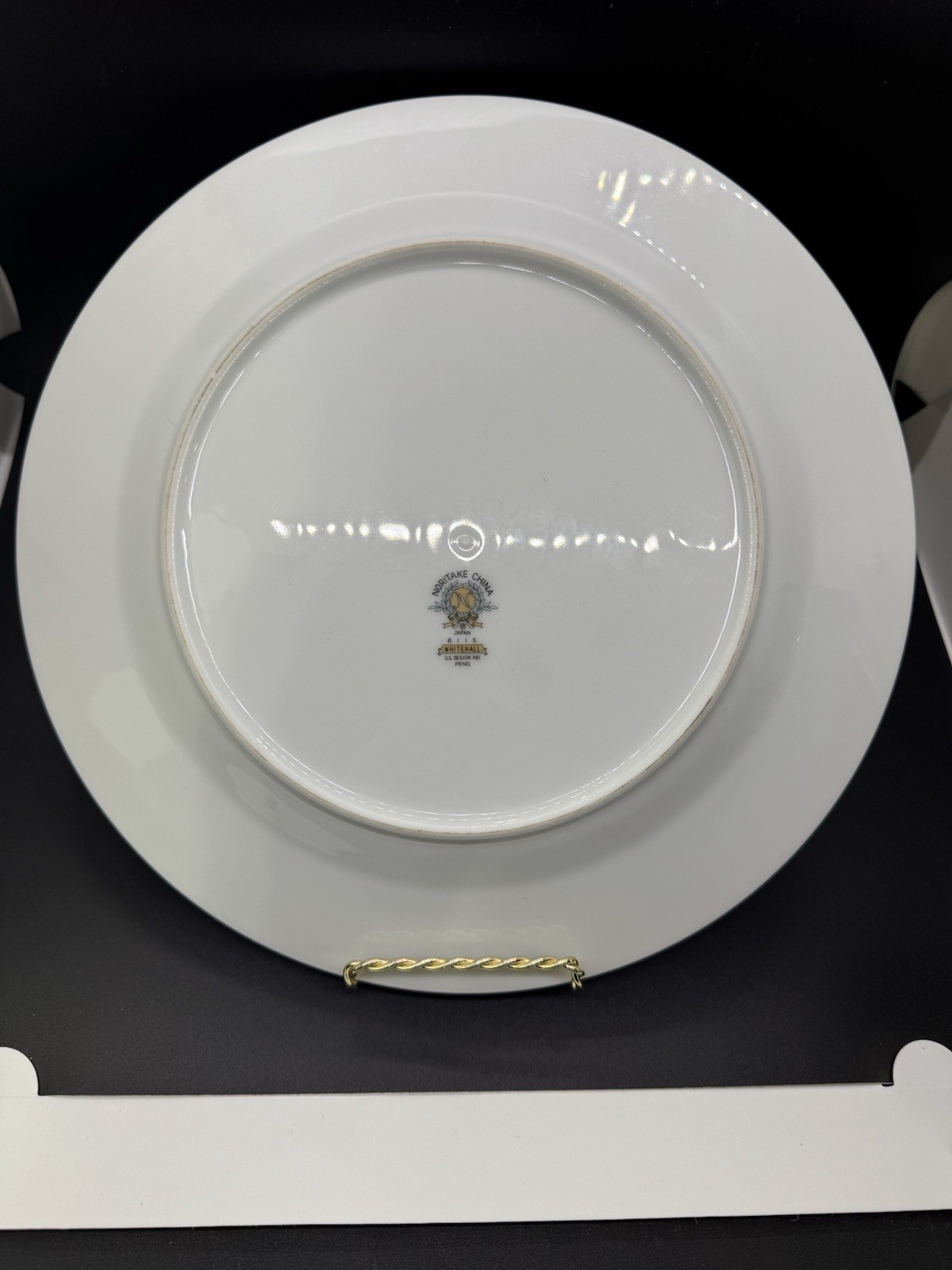 Vintage Noritake Whitehall 6115 Dinner Plates Platinum Trim