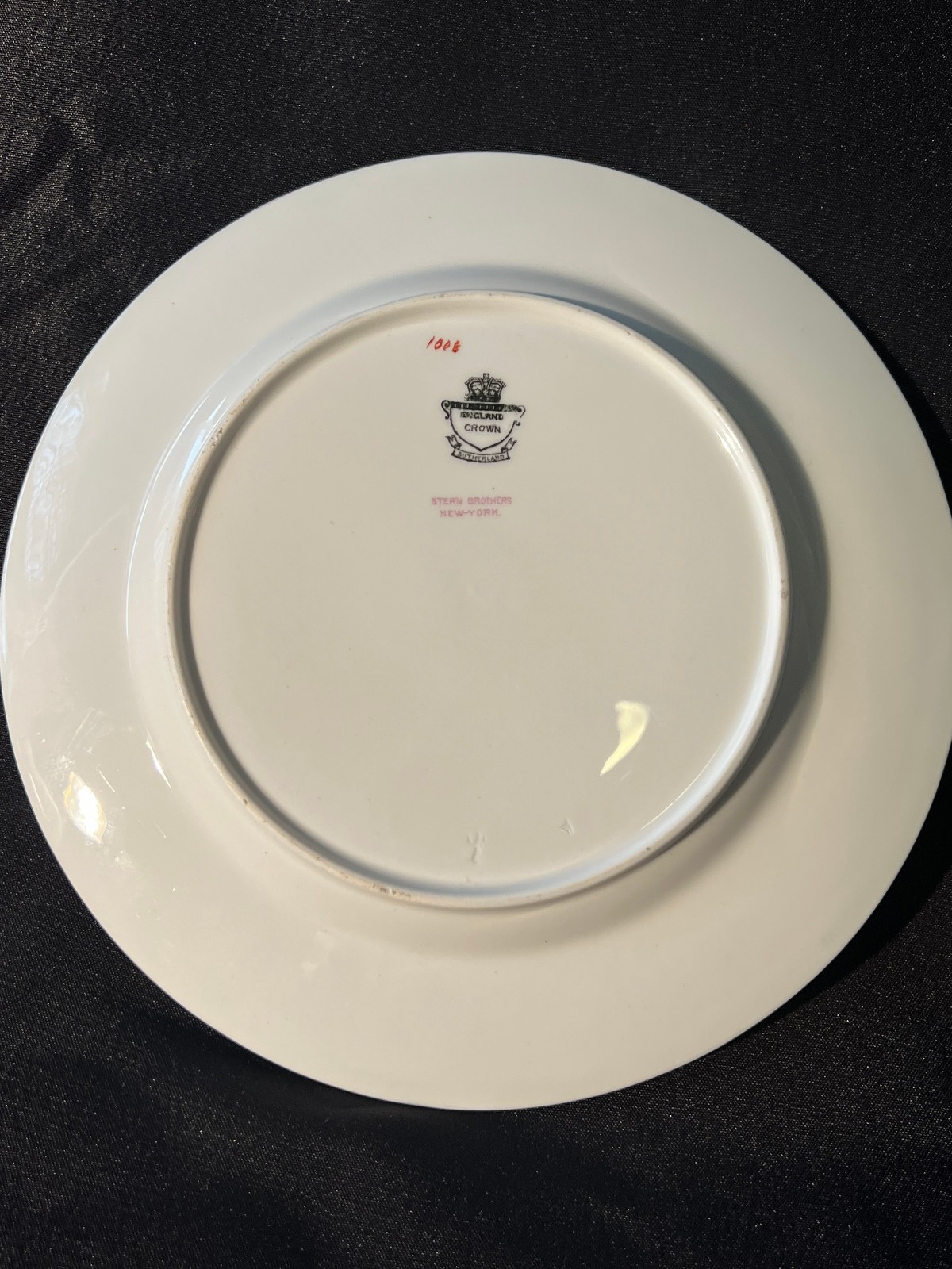 Set of 4 Crown Staffordshire Gold Gilt Plates Stern Bros NY 8-3/4″