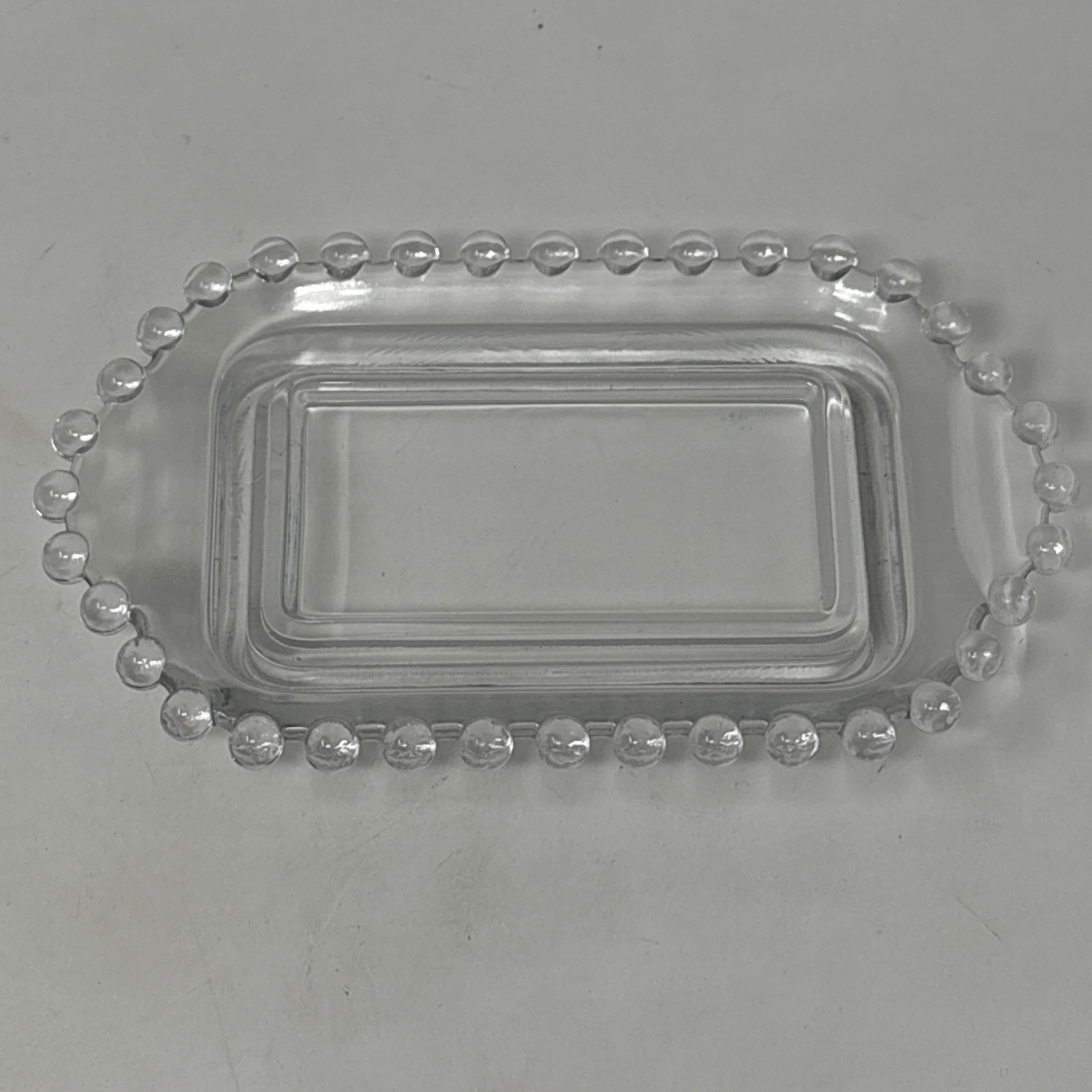 Vintage Imperial Candlewick California Short Butter Dish 6 1/2”