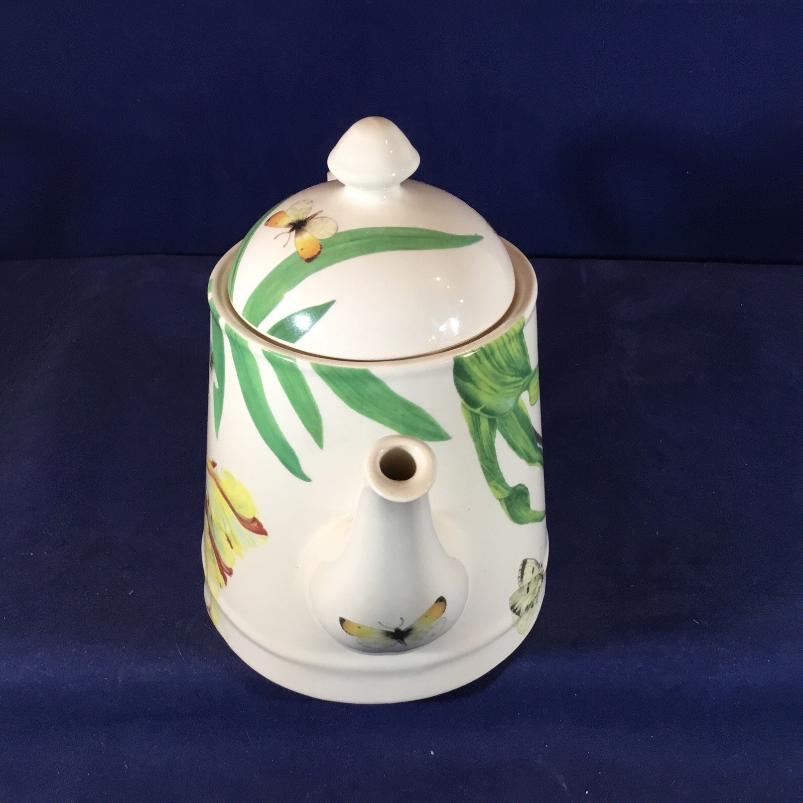 SPODE Porcelain ‘Floral Haven’ COFFEE or TEA POT w Butterflies Bees Model S3767