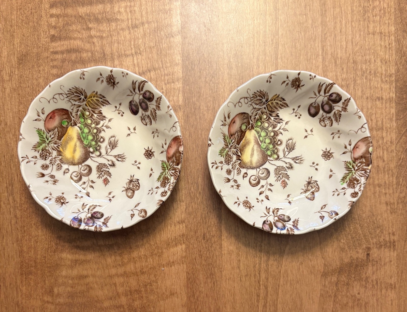 JOHNSON BROS AUTUMN’S DELIGHT FRUIT BOWLS SET OF 2 BOWLS 5 1/8 IN.