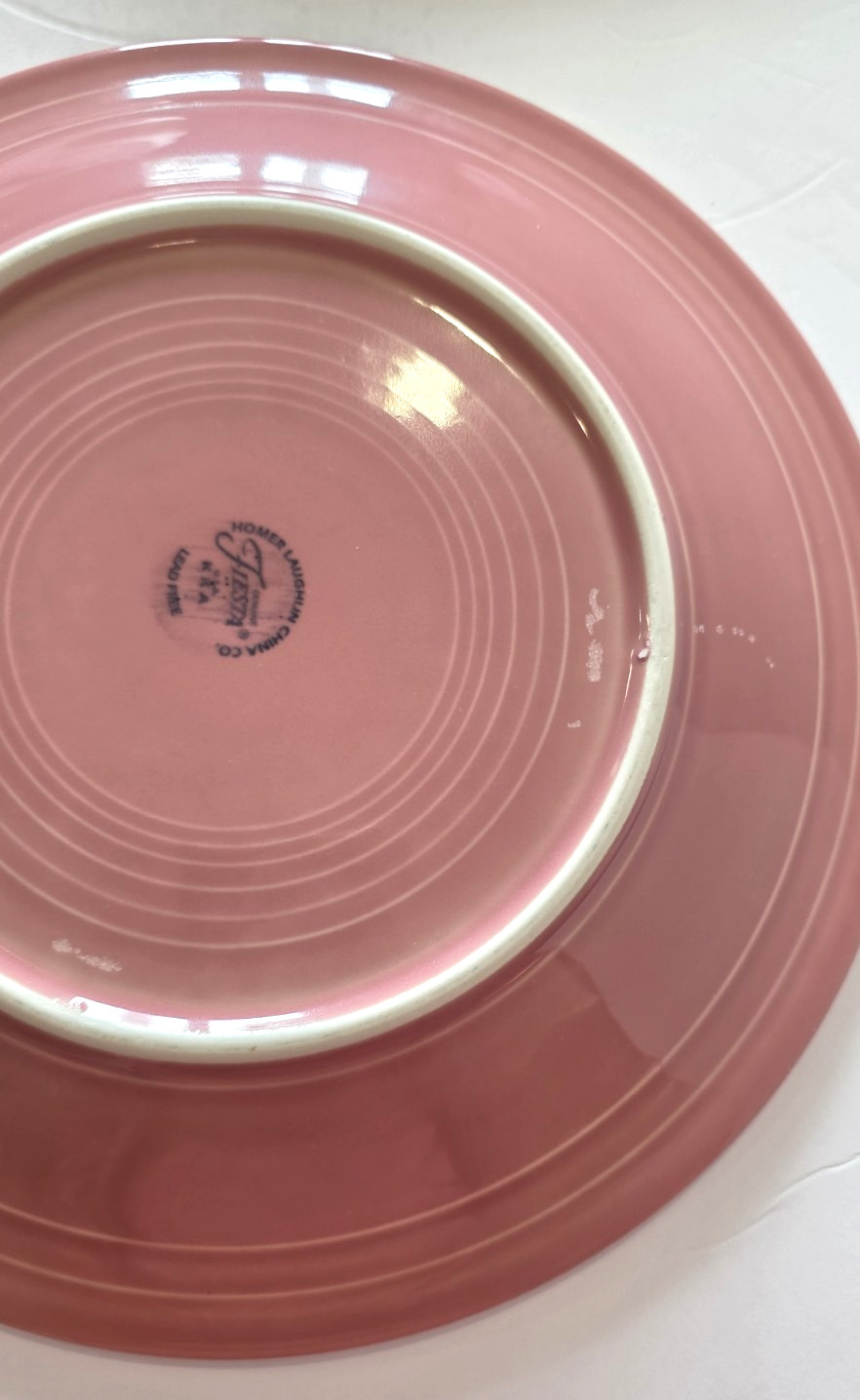 Fiesta Dinner Plate Classic Rim. Rose 10 1/2 Inches, Fiesta Ware Set of 3 Plates