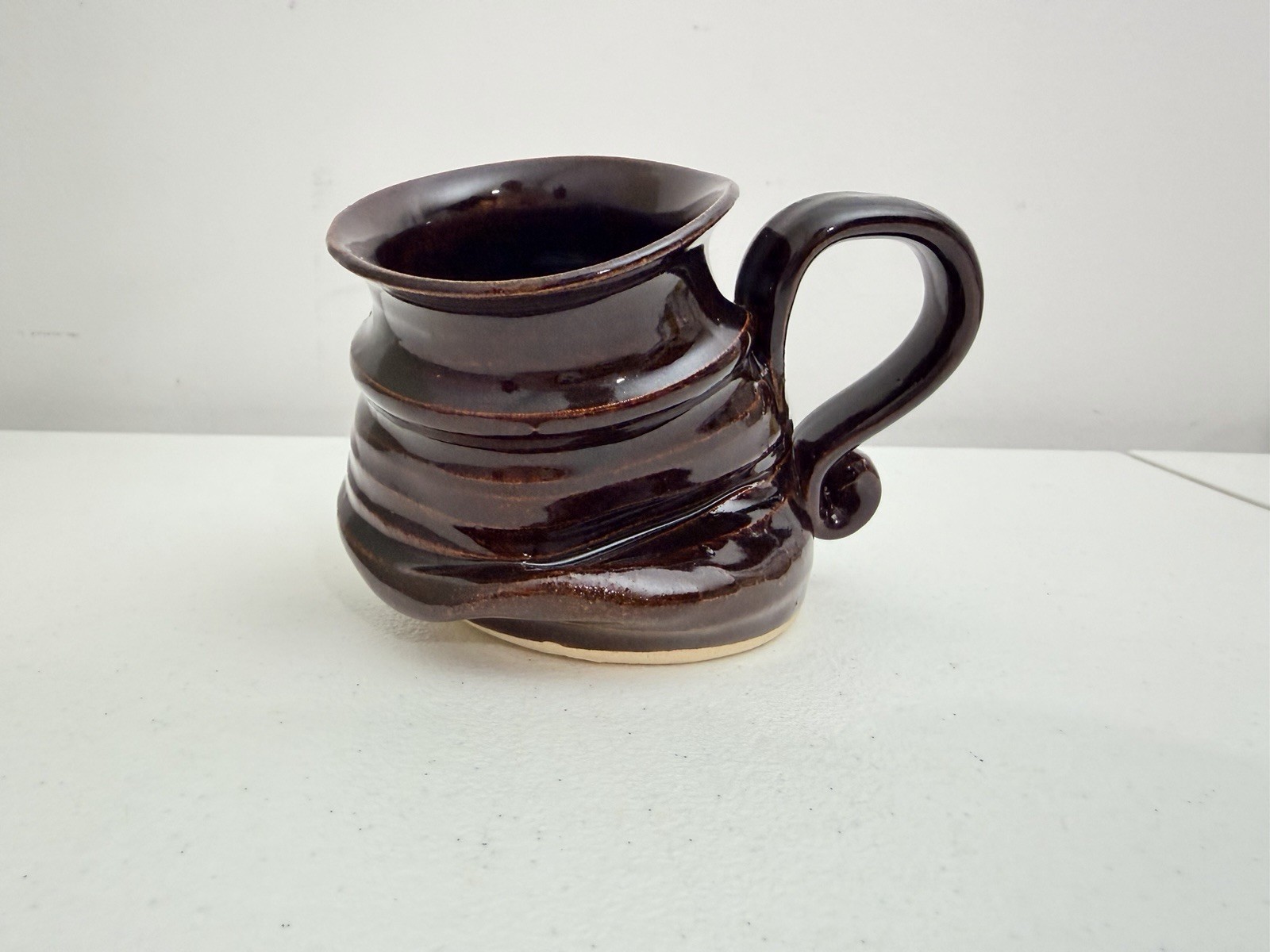 Tiegland Bradford Stoneware Pottery Ugly Funny Collapsed Face Coffee Mug Sh*T