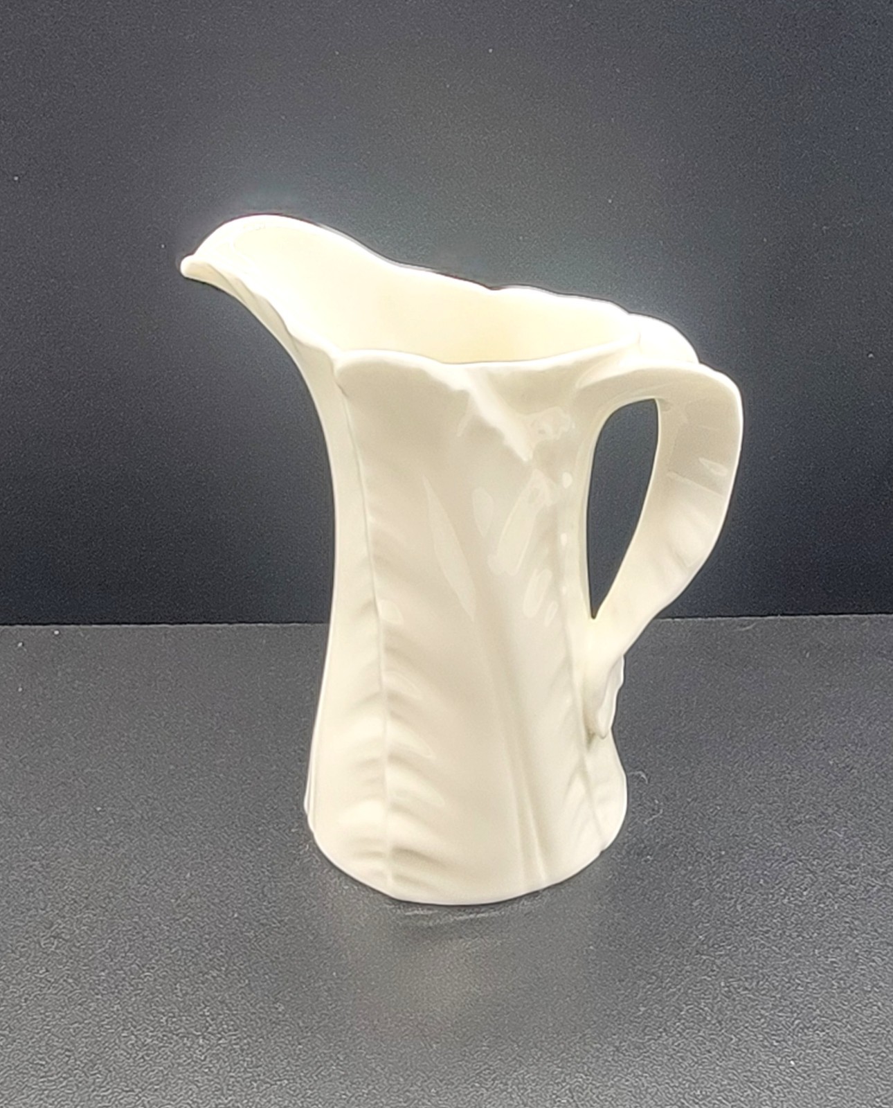 Royal Worcester Fern Leaves Pattern Bone China Vintage Asymmetrical Creamer