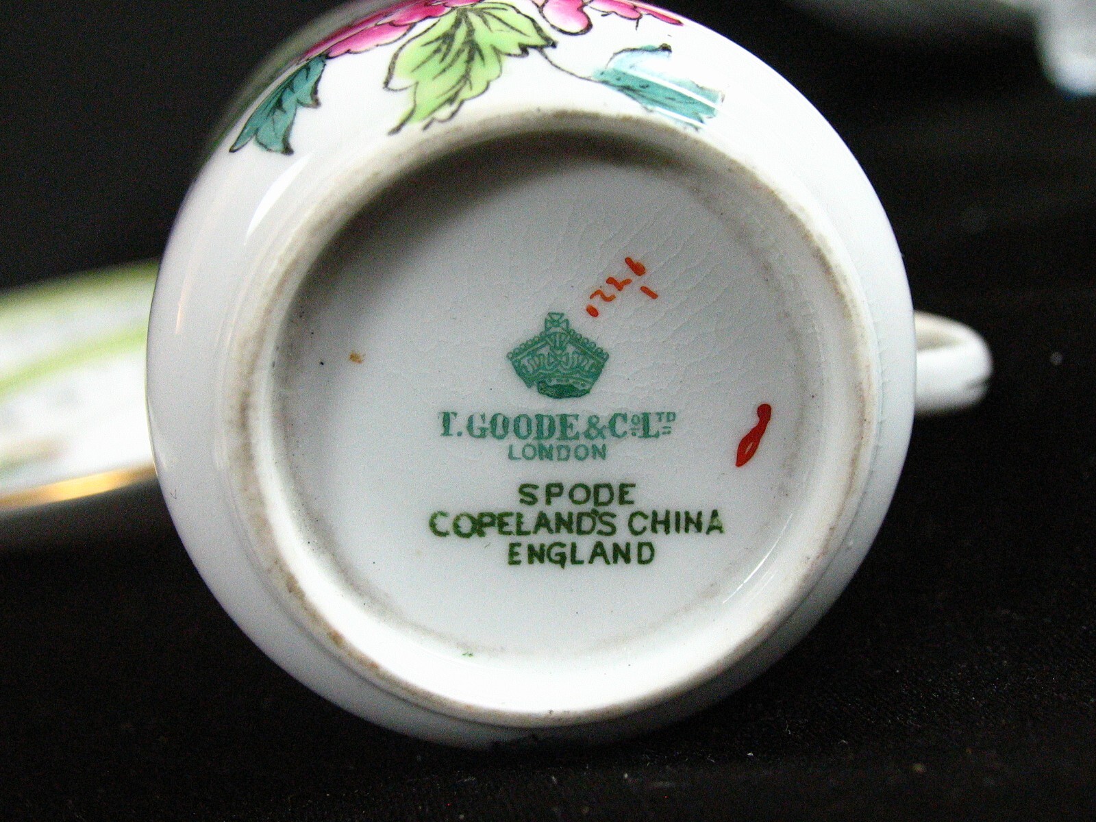 Spode Chinese Blossom Demitasse Cup & Saucer 2 Cups 4 Saucers