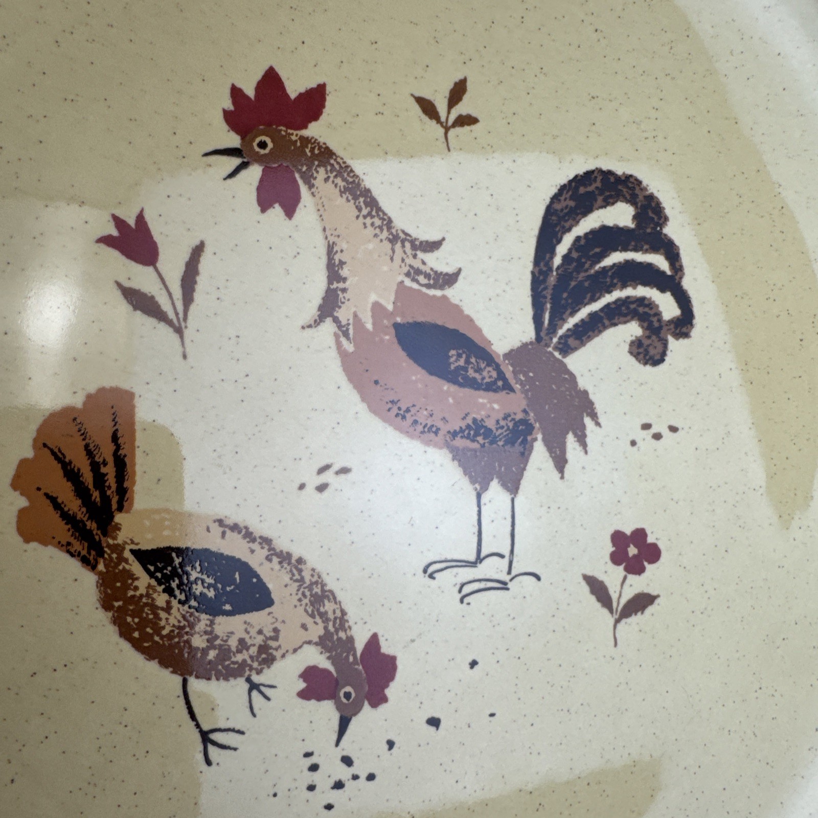 Set of 3 Vintage Harmony House Honey Hen Dinner Plates 10″ Rooster 1960’s