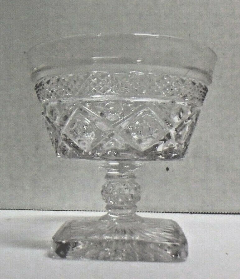 Single Clear Glass Footed Dessert Cup See Picture For Design 3 3/4″ Tall X 3 3/4