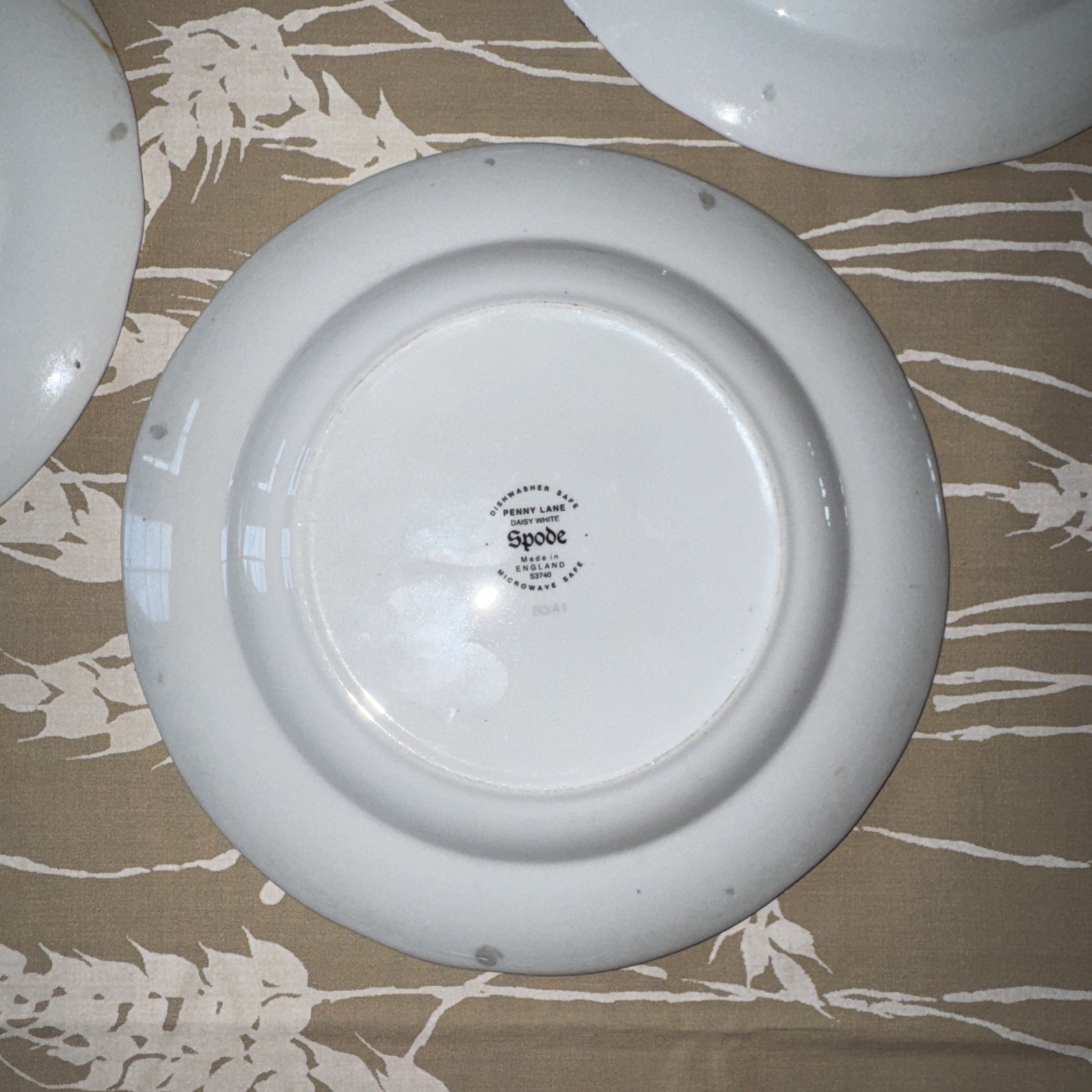 Spode Penny Lane Daisy White 7.5 Inches Salad Plates Blue Floral Set of 4 Rare