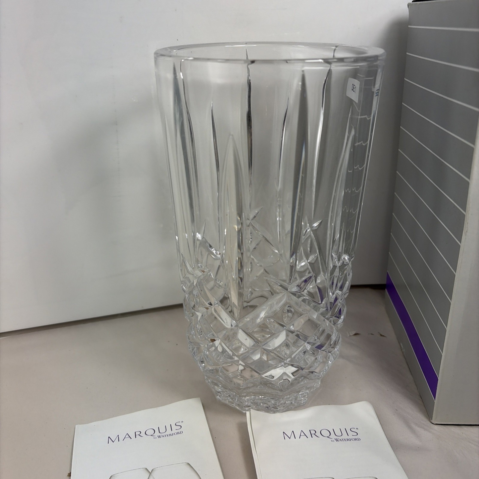 9″ WATERFORD Crystal Marquis Markham Vase Germany Heavy