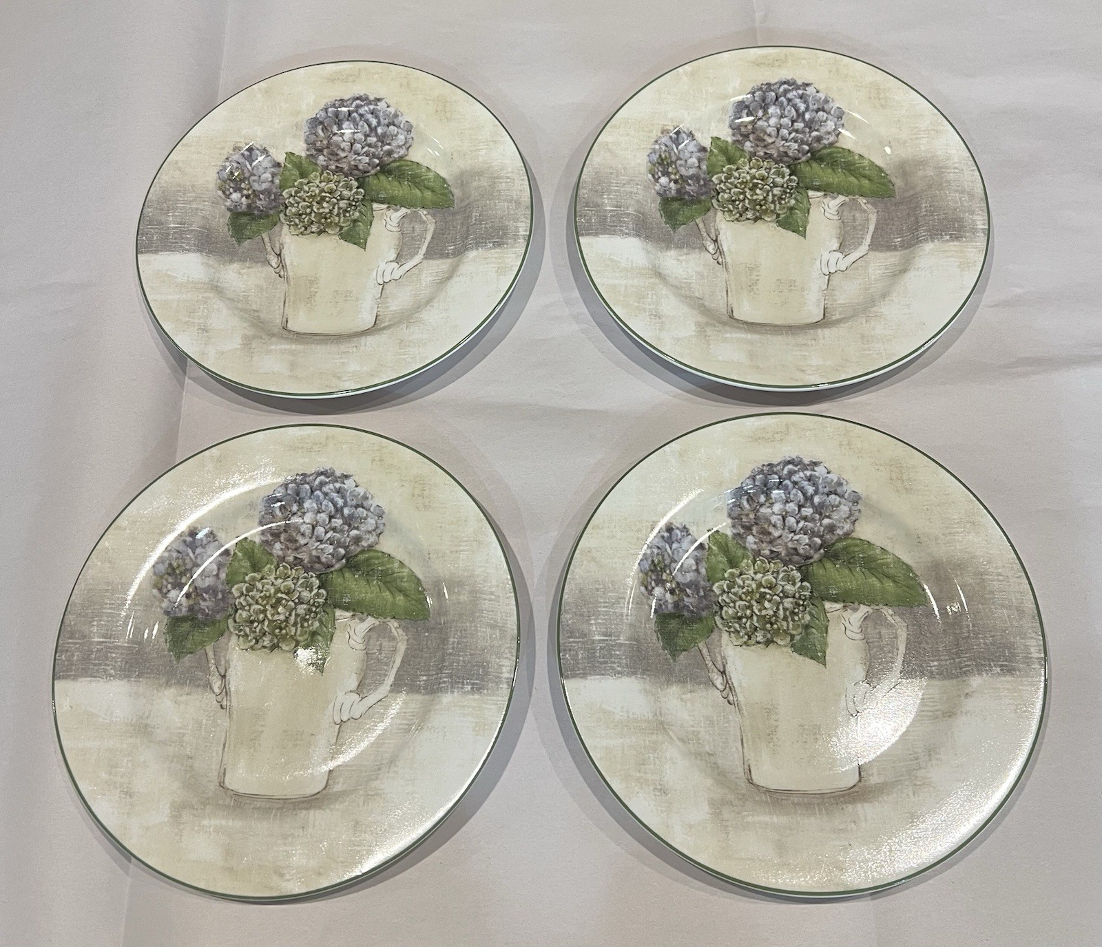 American Atelier 8 Inch Plates Set of 4 Floral 5251 Vintage Porcelain China