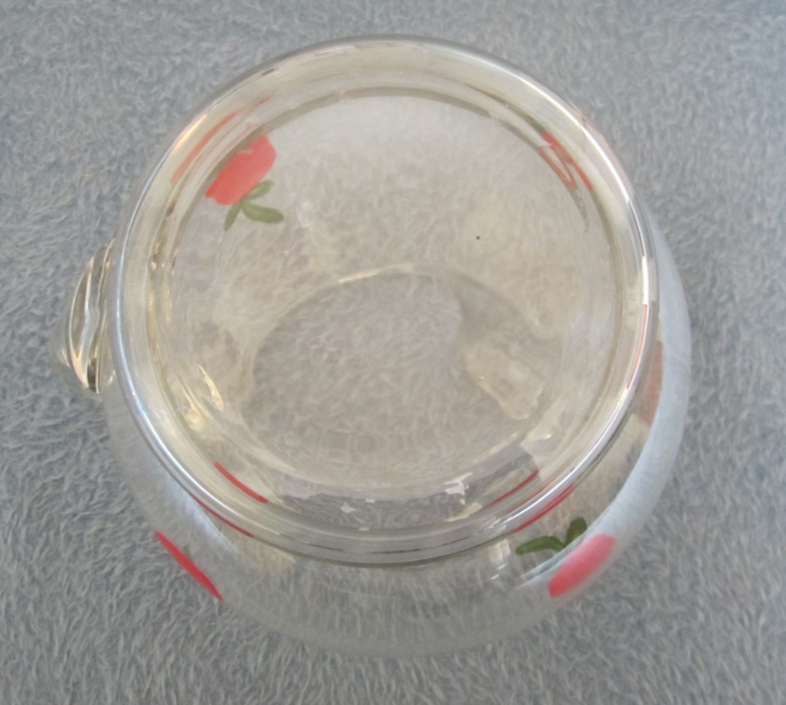Apple/Cherry? Pitcher & 4 Juice Glasses Home Decor Hand Painted?