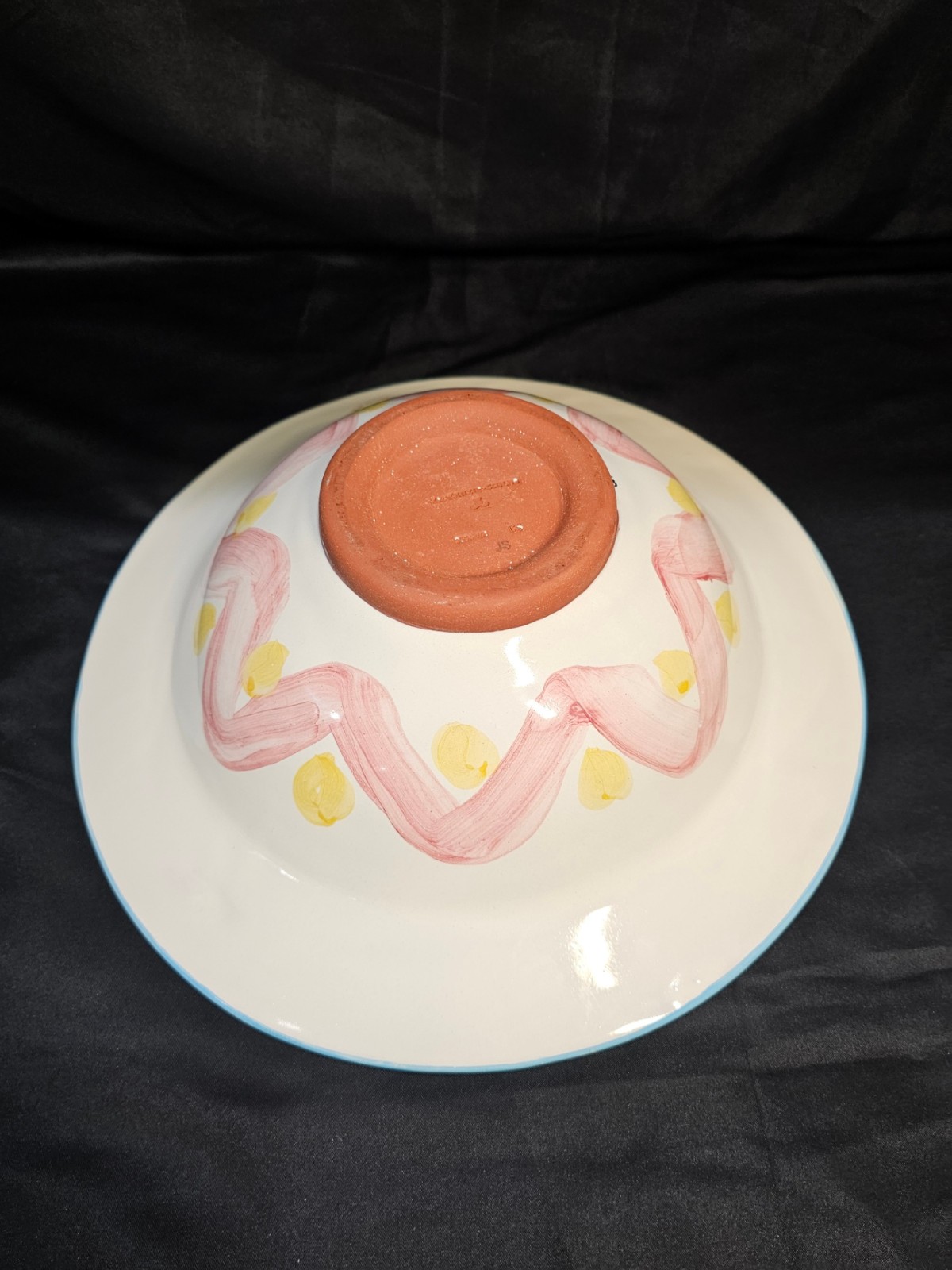 Vintage MacKenzie-Childs Checker Board Design Large Serving Bowl Collectible