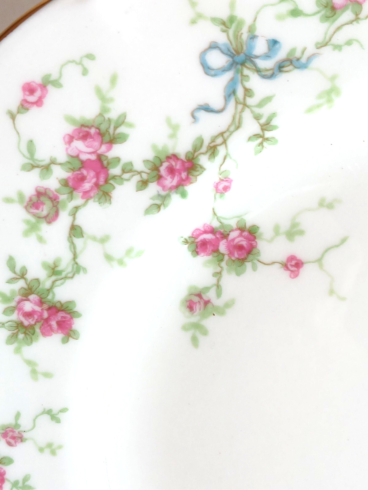 Vintage Limoges Rose Plates 9 1/2 in. Set of 6 Theodore Haviland New York USA