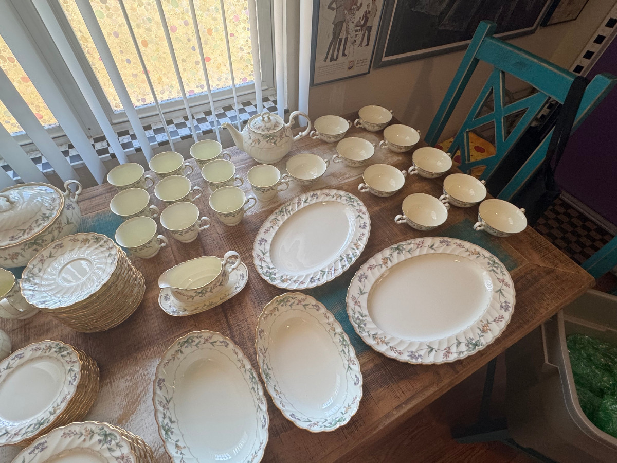 Noritake Brookhollow China Pieces 4704 Plate Cup Bowl Saucer Tray Teapot Shaker