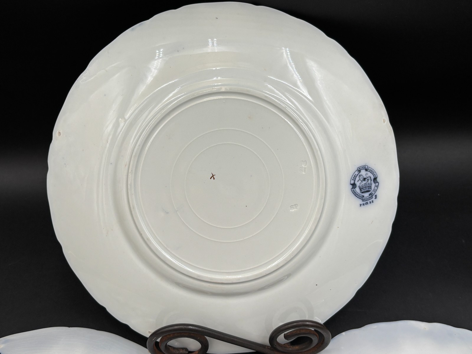 Wedgwood “PHOEBE BLUE” ~ England ~ Set of 3 ~ Dinner Plates ~ 10 1/4″ **crazing