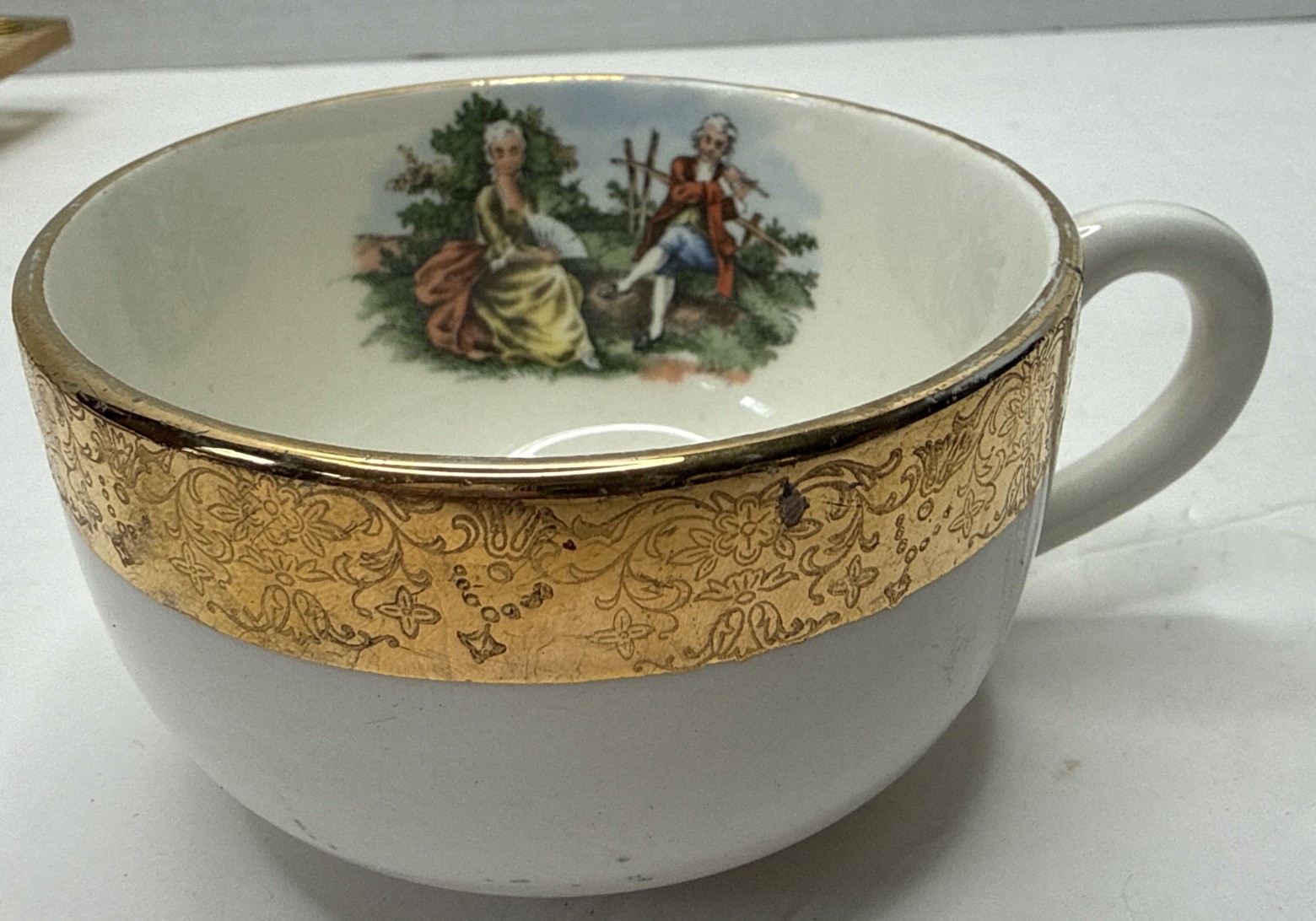 Vintage Sabin CREST-O-GOLD 22kGold Warranted 9In 4 Plates 5In 1 Bowl, Cup Saucer