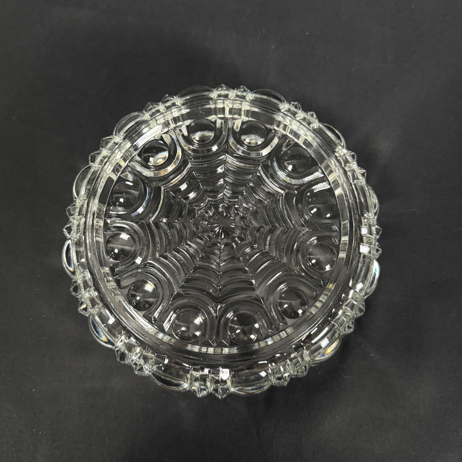 Anchor Hocking Old Cafe Royal Ruby Red Glass 8pc Lazy Susan Relish Tray VTG 30s