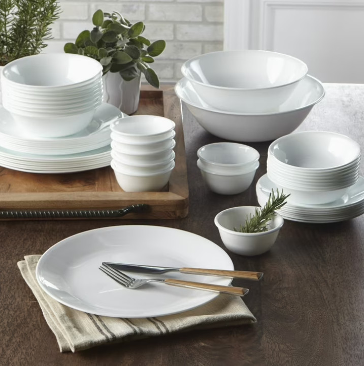 Corelle Winter Frost White 8.5″ Glass Salad Plate (Set of 6)