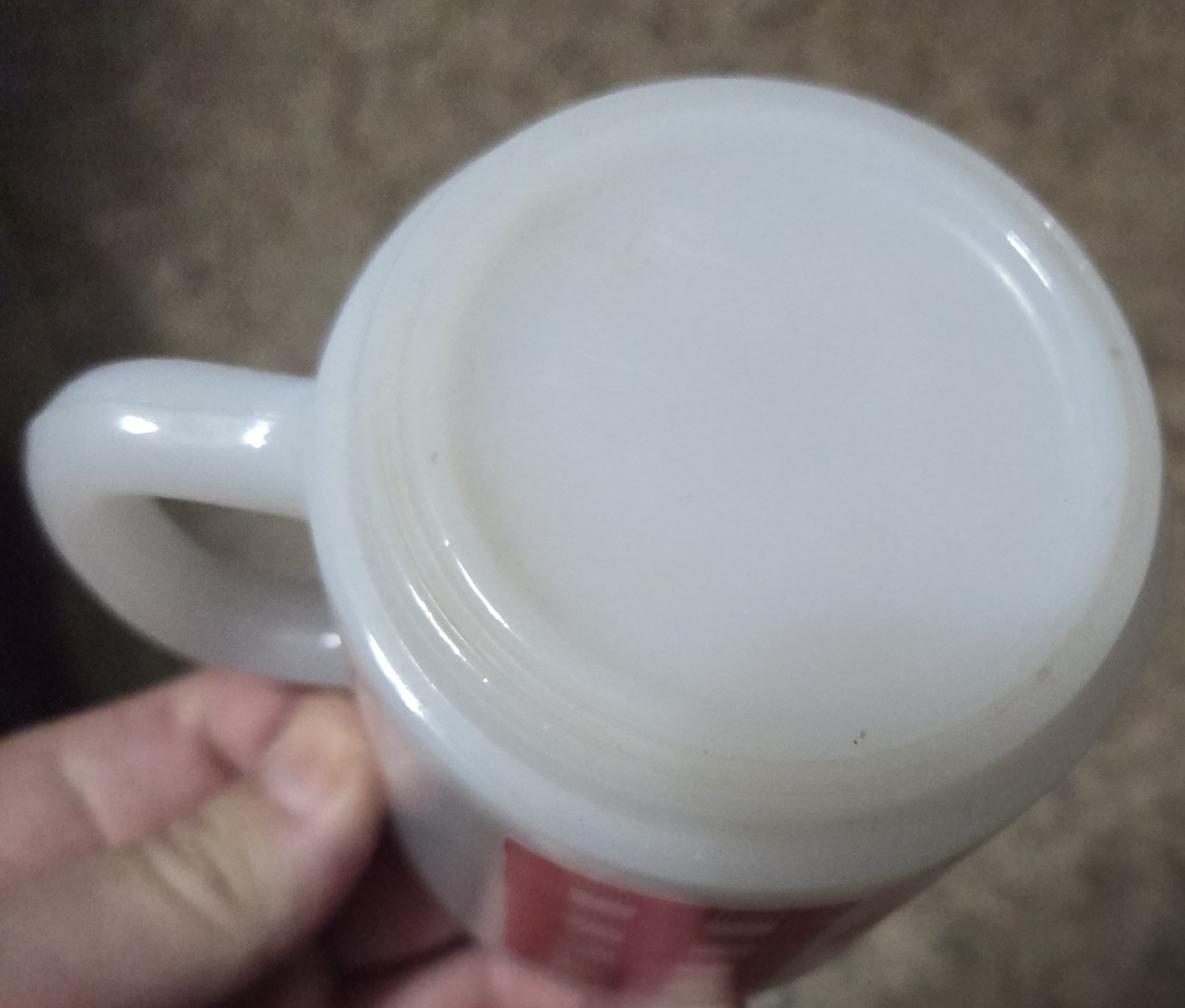 Vtg Termocrisa?Jeannette Glasbake? Coffee Mug Red Tulip Gingham 1960’s-70’s