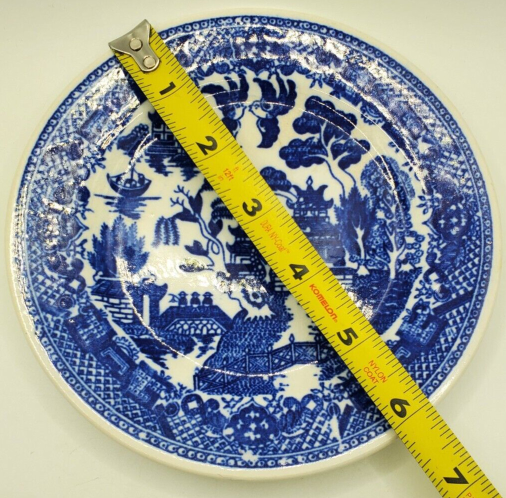 Blue Willow Bread Desert Plate Japan 6 Inch Plate Doves Pagodas