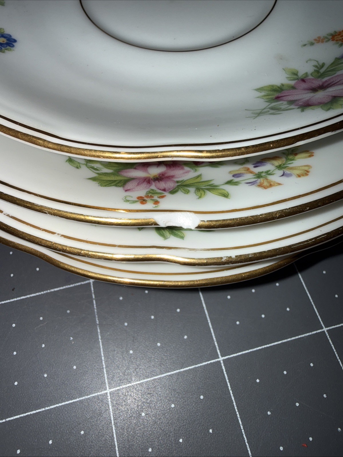 Mix Lot Pirkenhammer Louise Floral Pieces Czechosivakia Vtg Antique NO LIDS&chip