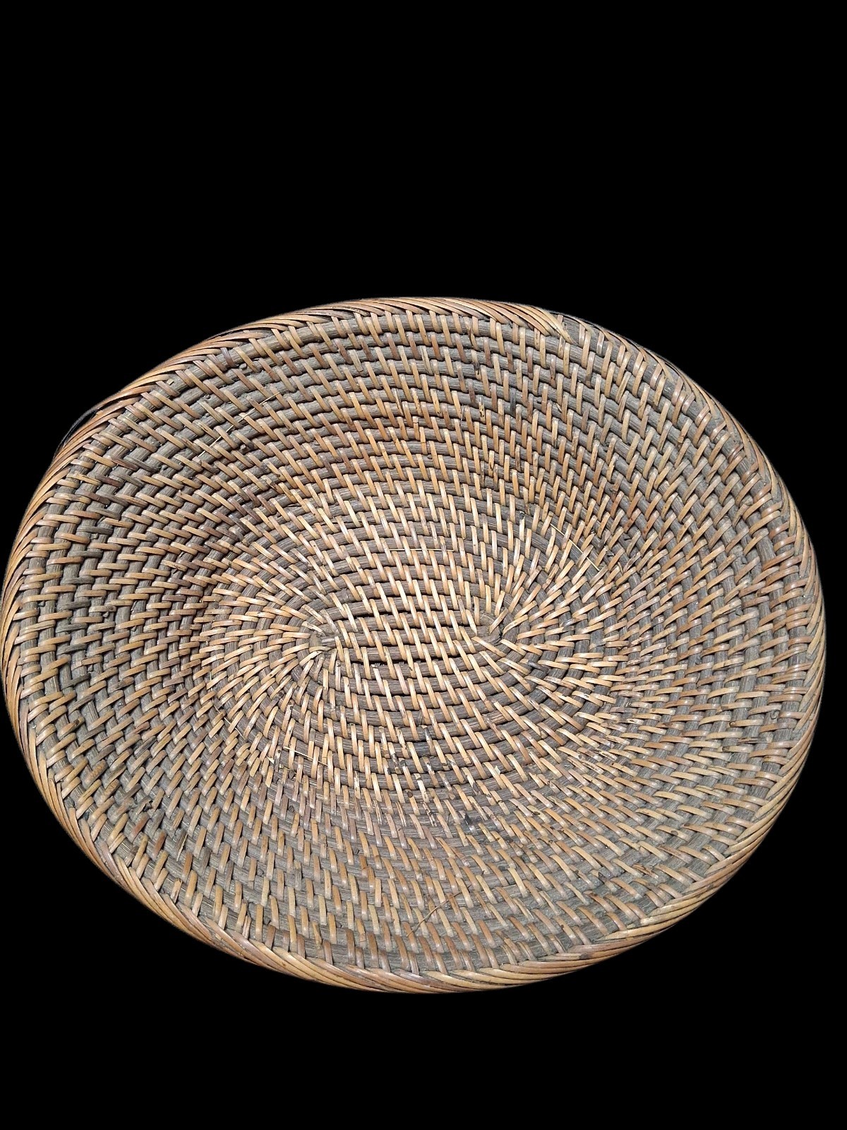 Round Rattan Brown Oval Decorative Bowl Key bowl fruit bowl Made in Indonesia