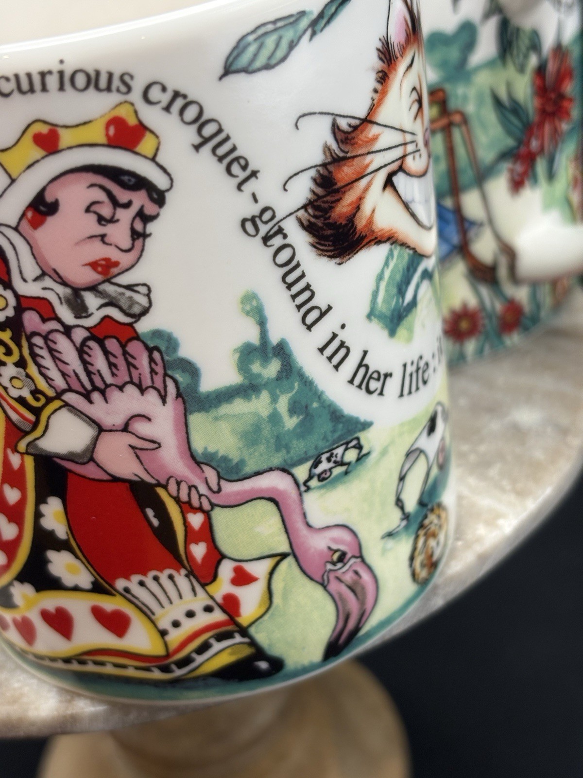 Alice In Wonderland Tea Coffee Mug Paul Cardew Croquet Cheshire Cat Set Of 4