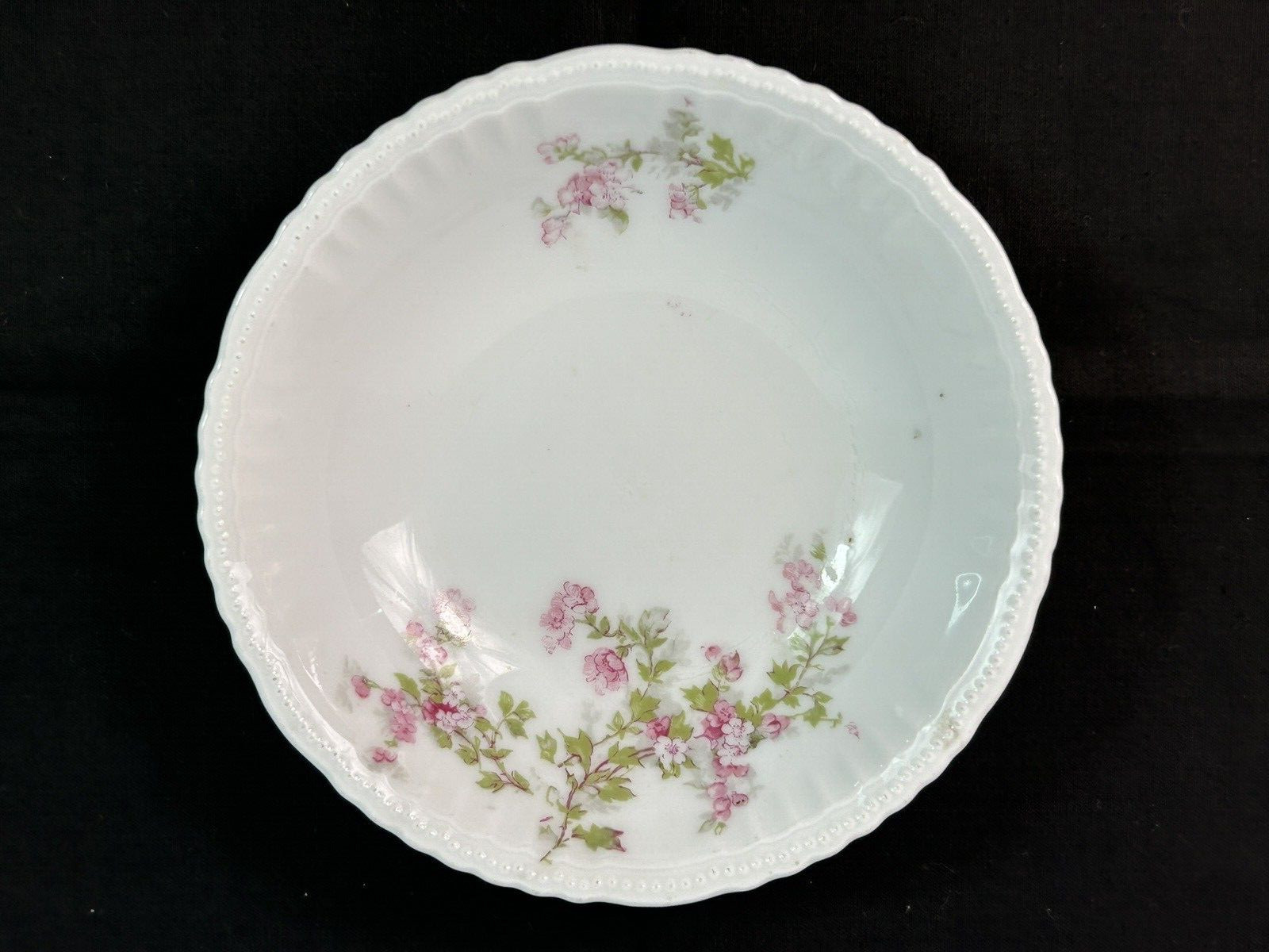 Vintage Antique Victoria Austria Pink Floral Bowl 5 1/2″ Inches – L@@K !