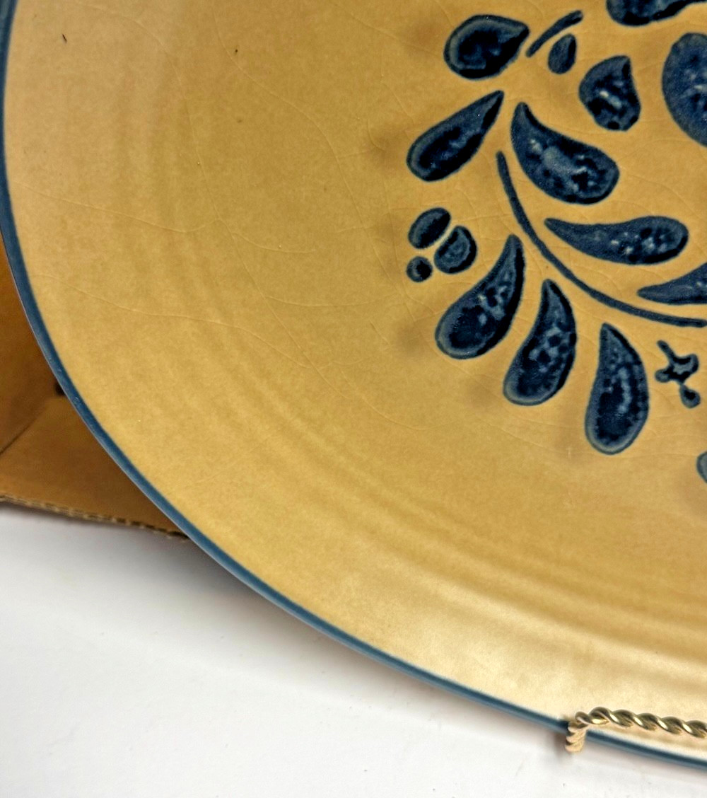 PFALTZGRAFF FOLK ART OVAL 11″ SERVING PLATTER STONEWARE EXCELLENT CONDITION