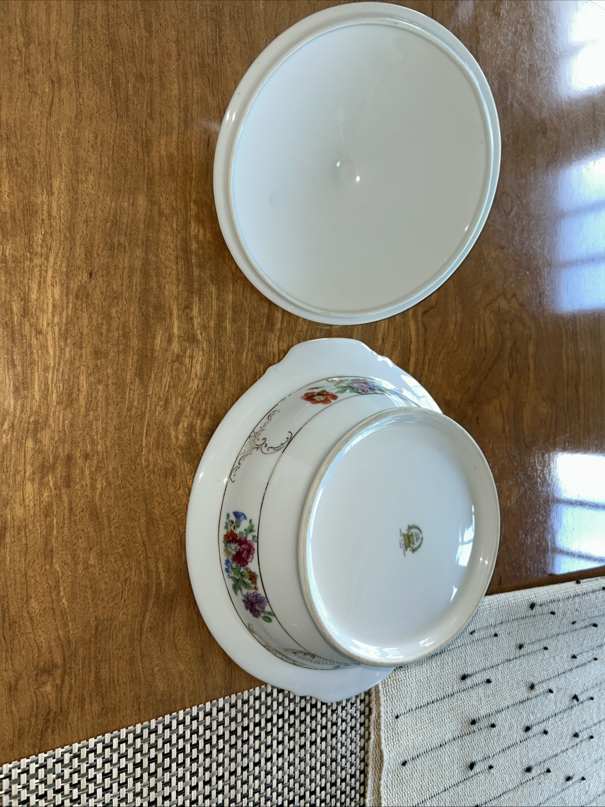 Vintage Made In Occupied Japan Serving Bowl And Lid Floral SGK China