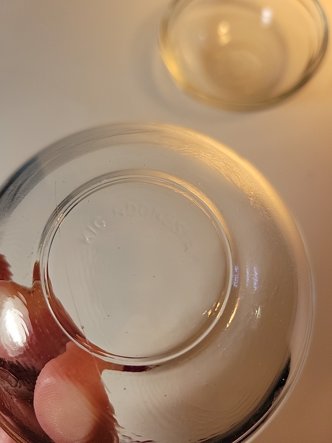 Set Of 2 KIG Indonesia Thick Glass Prep Bowls 1/4 Cup