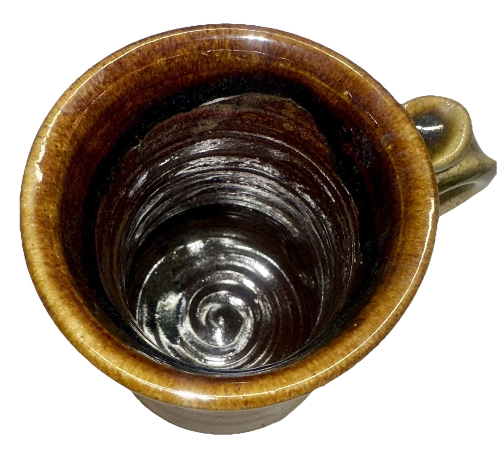 Cory Plott North Carolina Studio Pottery Mug Earth Tone Glazed Stoneware Signed