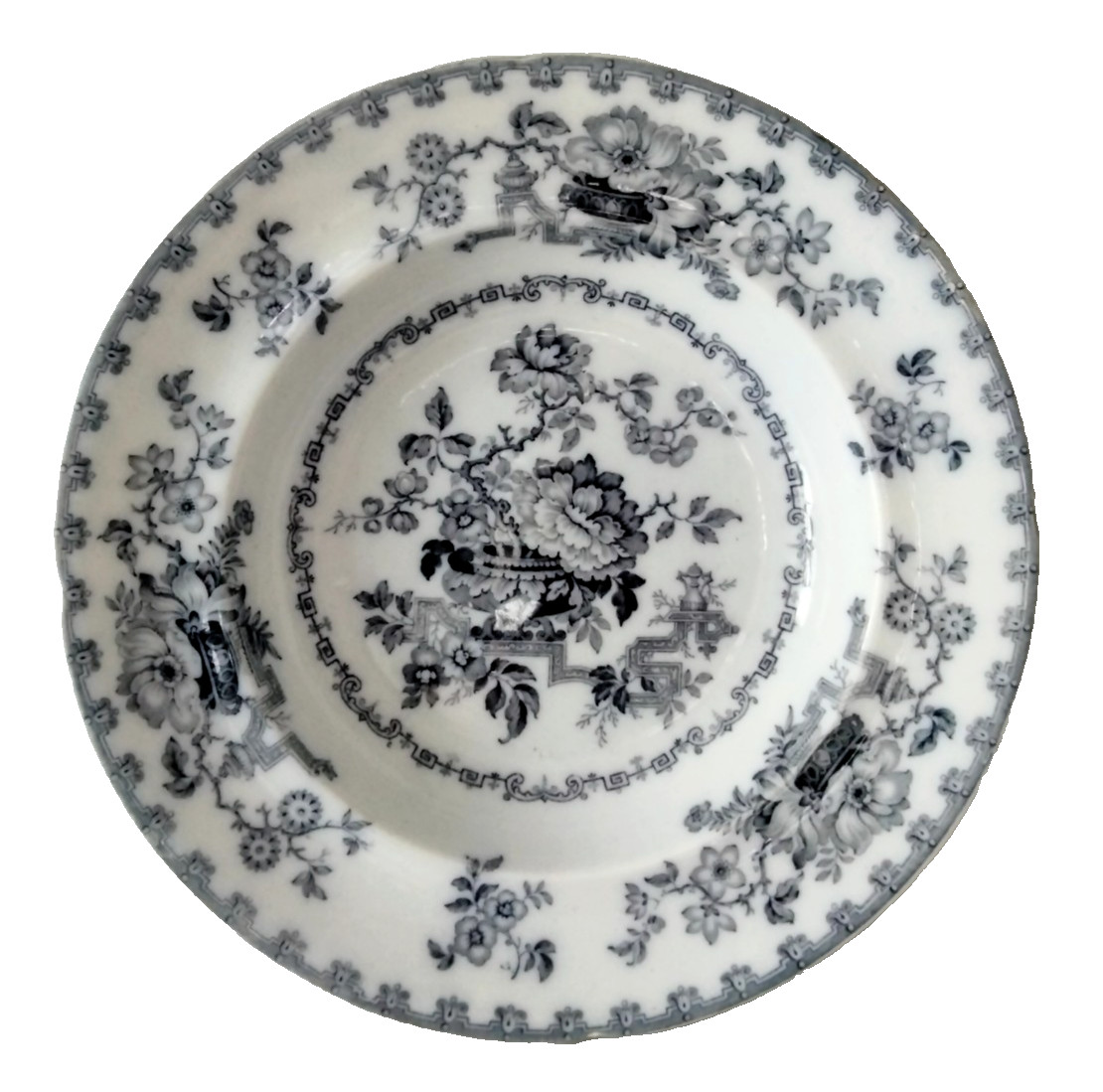 Antique R & M Nankin Jar Blue/White Bowl Floral Pattern 1800s 10.3” England