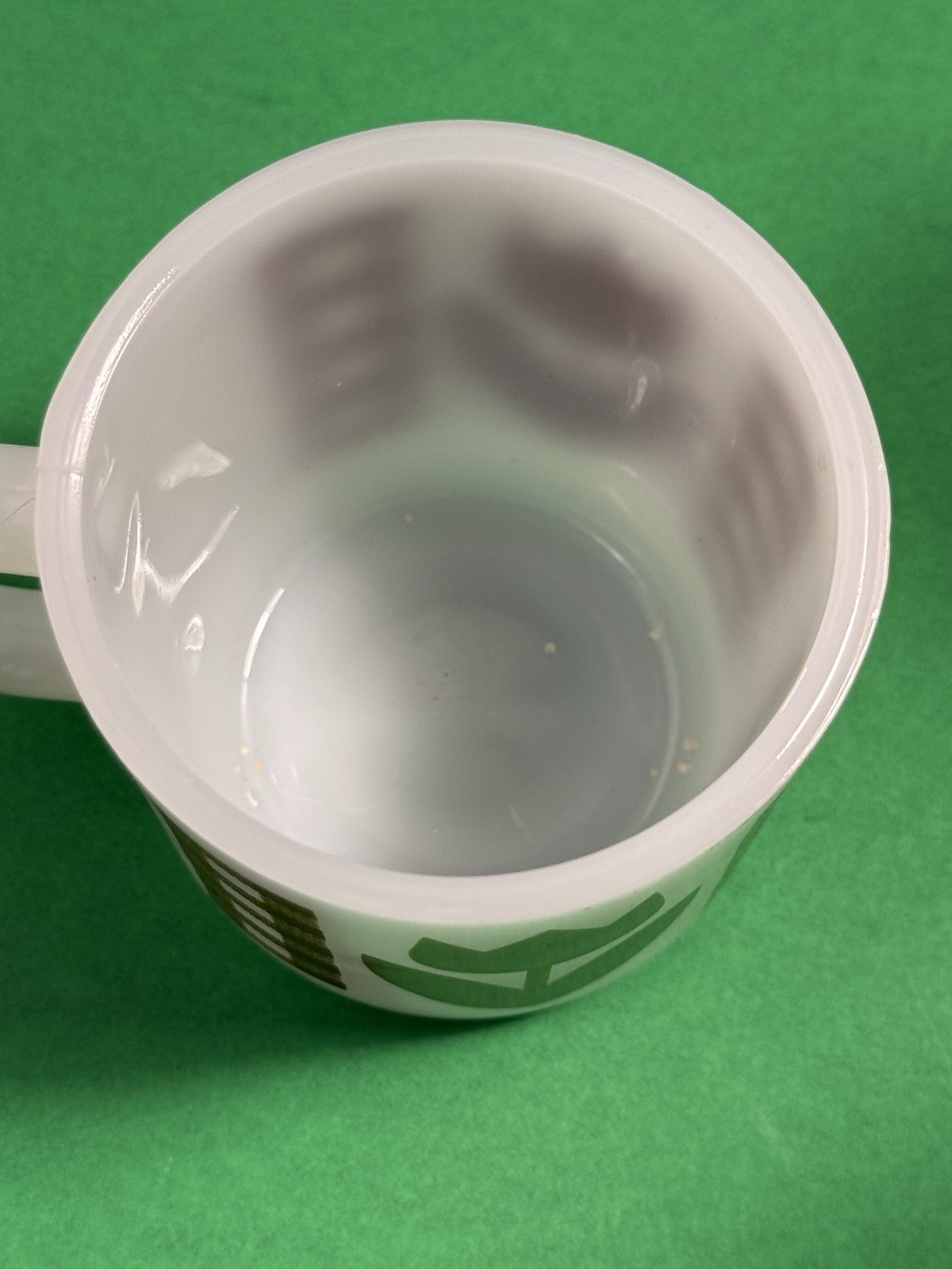 Vintage Glasbake Brown Tulip & Gingham Coffee Cup Mug 2 available 9-10 oz