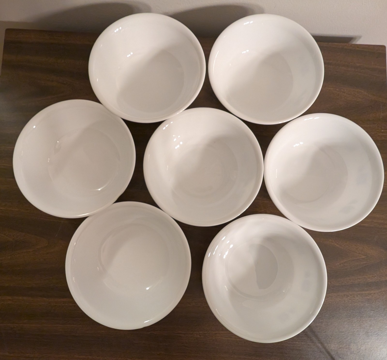 Corelle Blue Tulip 6.25-in Cereal Bowls. Set Of Five. + 2 Free With Tiny Chips