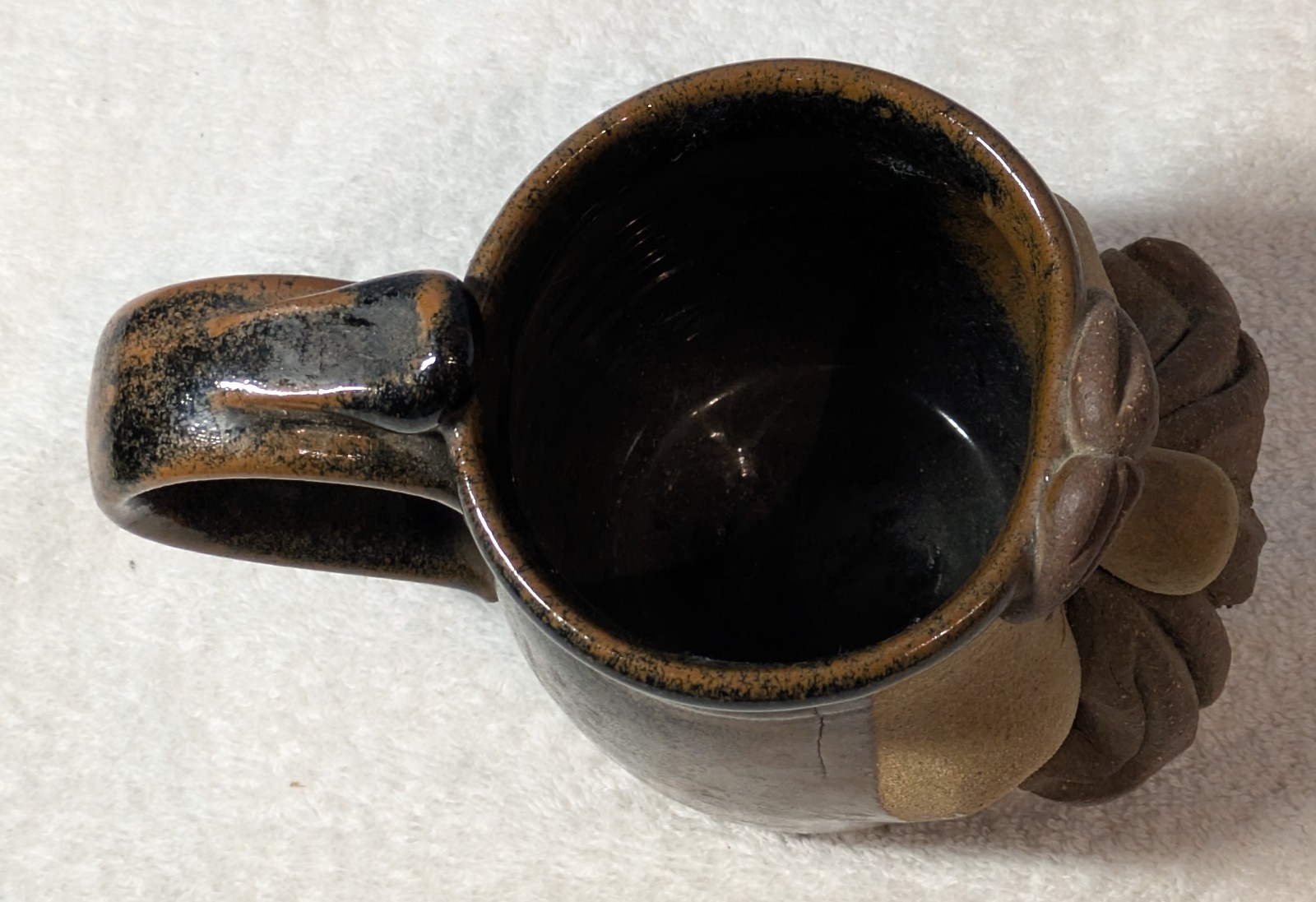 Vintage Funny Ugly Face Studio Art Pottery Mug Mustache USA Unmarked