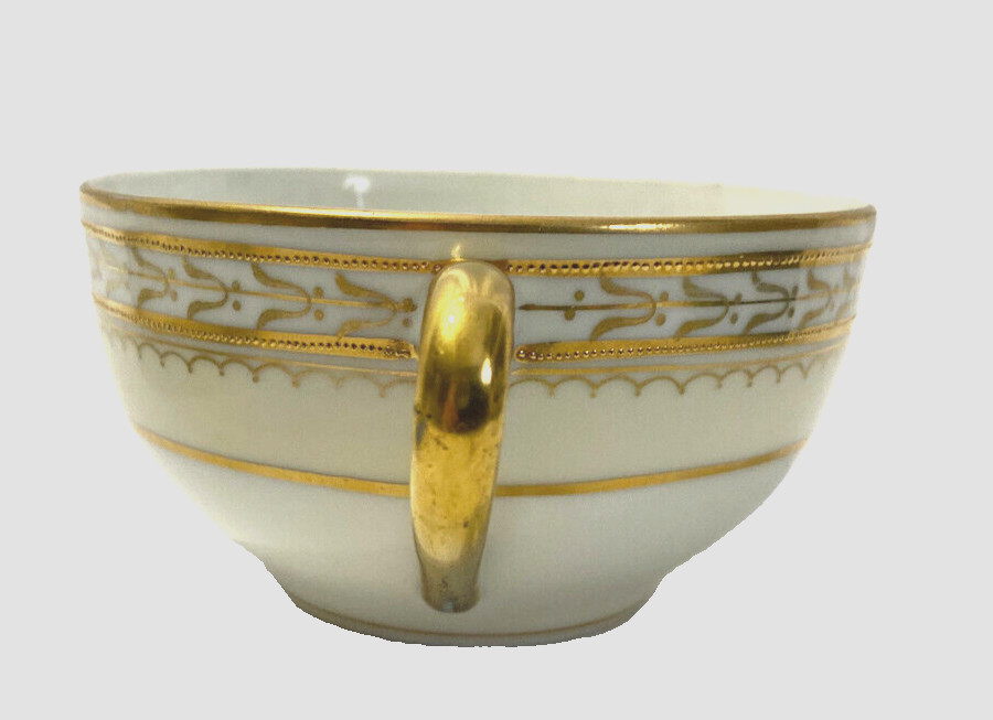 Noritake M Chanfaire China Japan Cup And Saucer Ivory White Gold