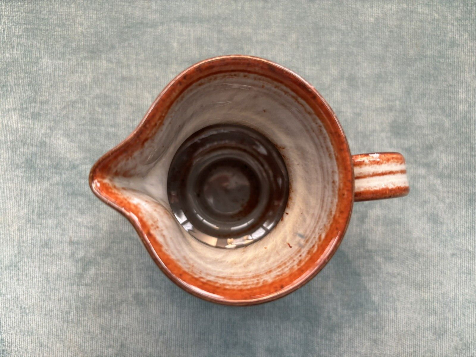 Seagrove Pottery Pitcher – Cole Pottery – Signed – Red Eye Gravy Glaze – 3.5 in