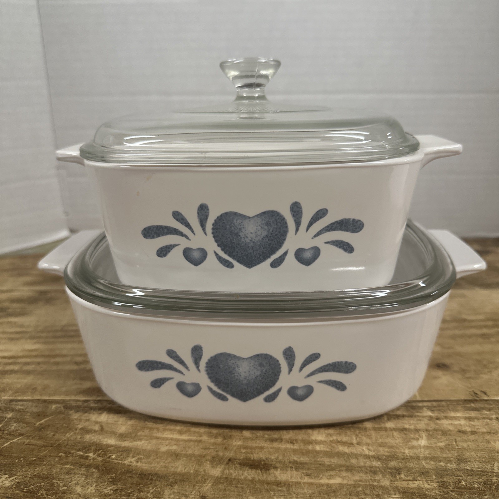 Vintage CorningWare Country Cottage 2L & 1.5L Casseroles & Lids A-2-B & A-1.5-B