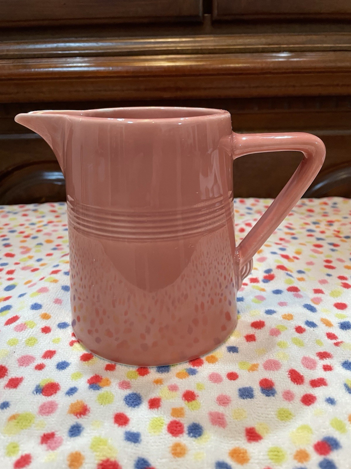 Homer Laughlin Harlequin 22 Ounce Jug Rose Vintage Excellent Beautiful