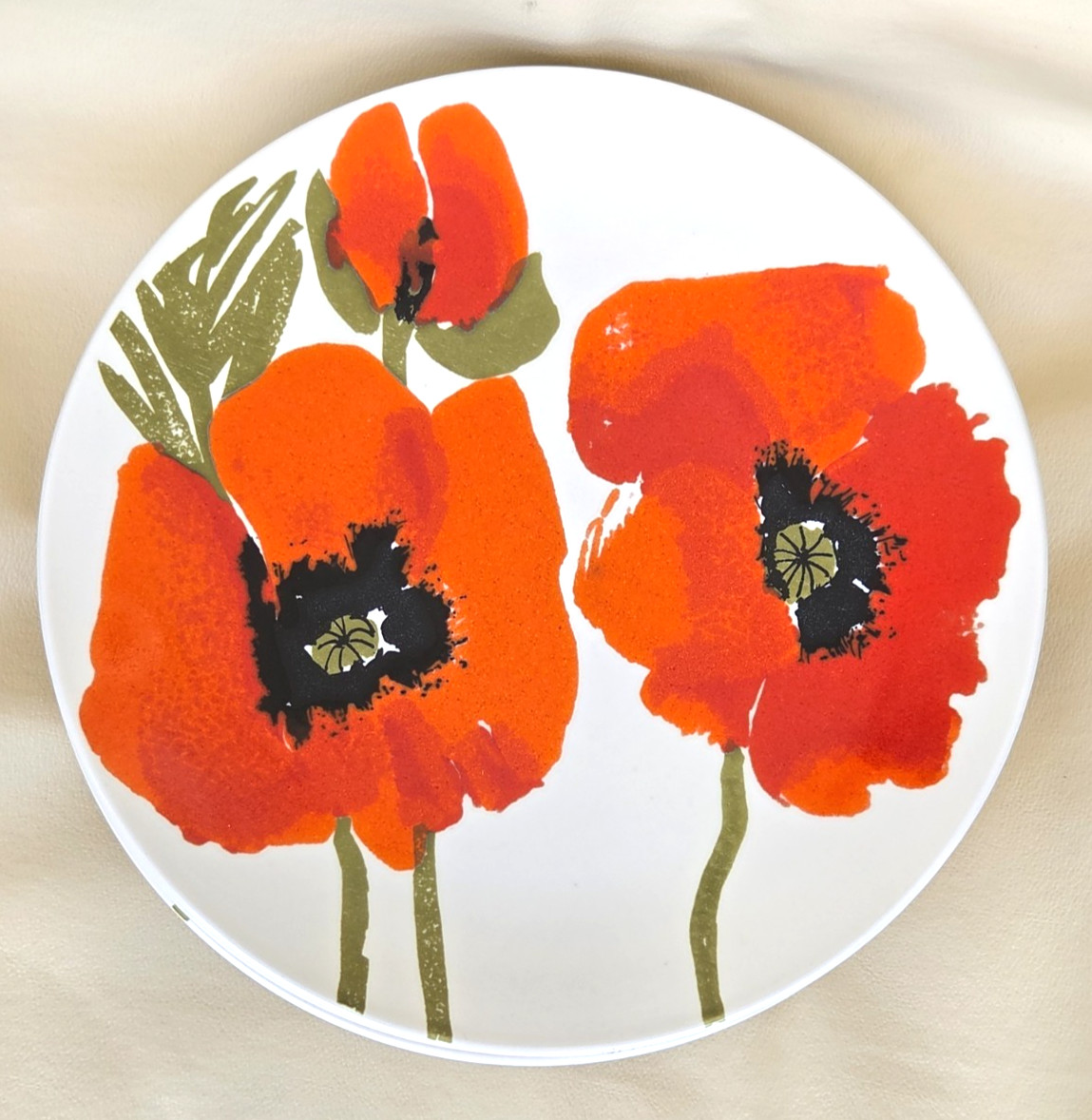 Vintage Mikasa Vera Red Poppy 9 pc. Set Dinner Salad Plates Platter Japan F7101