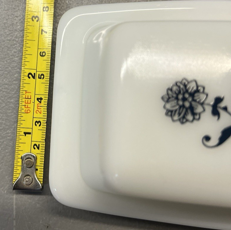 Vintage Pyrex Covered Butter Dish In Old Town Blue Onion Pattern