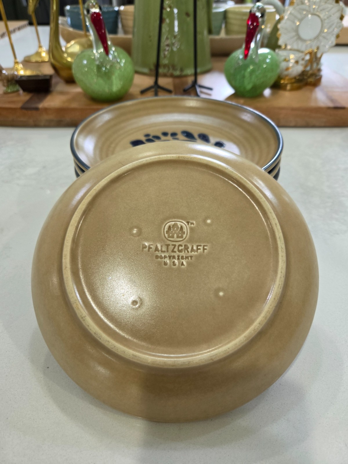 Vintage Build or Replace Set of Pfaltzgraff Folk Art Stoneware Dinnerware