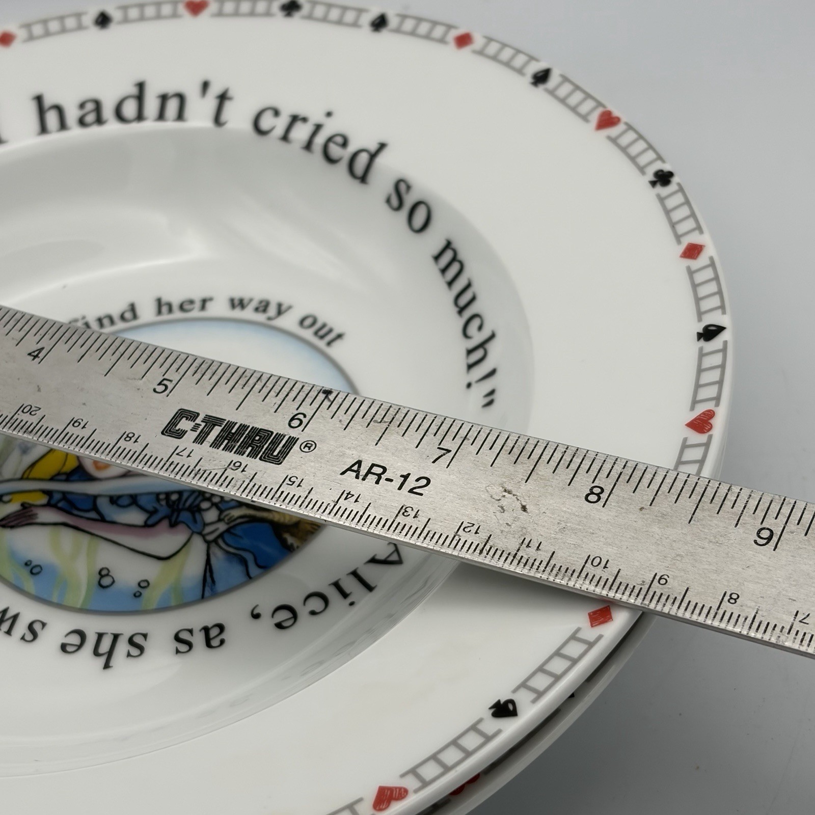 Paul Cardew Alice in Wonderland Cafe 2 Dinner 4 Salad Plate 2 Wide Rim Bowl 2010
