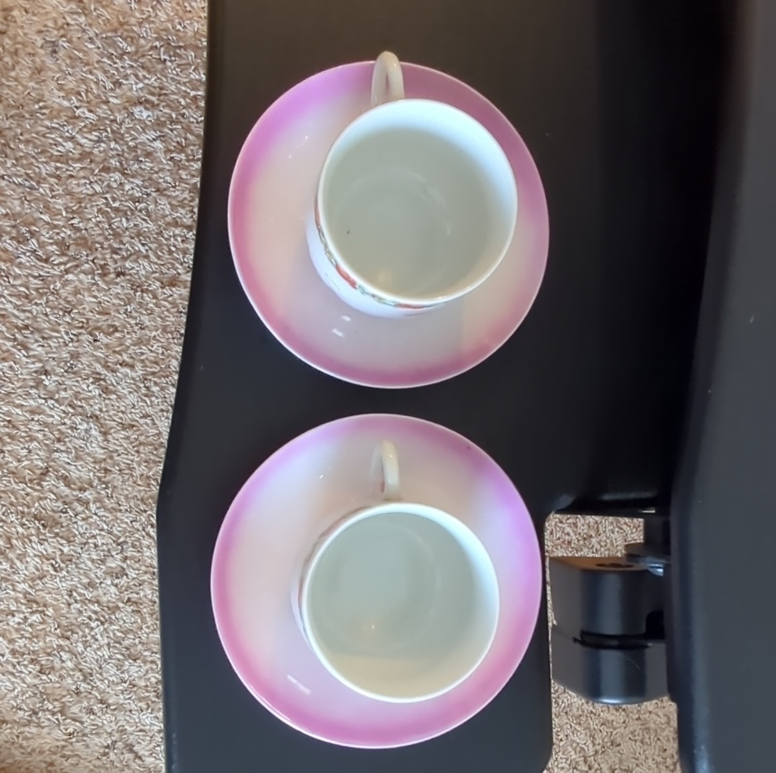 Satsuma Pink Floral Star Porcelain Four-Piece Cup & Saucer Set