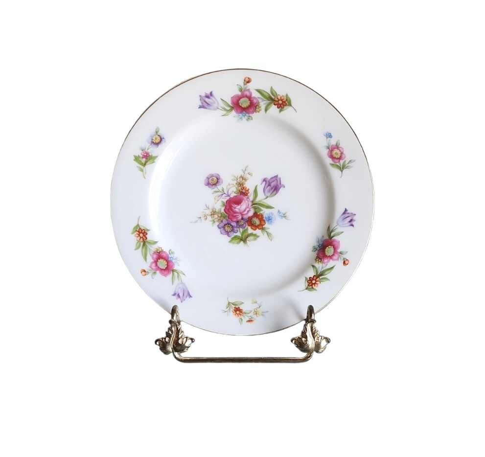 Vintage Sango Bread and Butter Plate Dresdenia 6 1/2″ White & Floral Japan