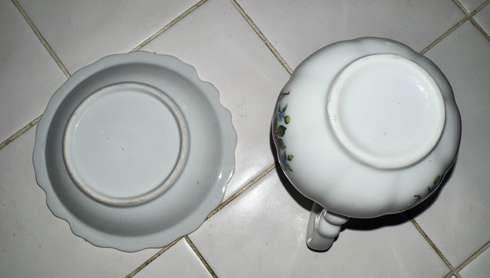 Vintage Royal Crown Porcelain Pitcher/Creamer and Saucer Set
